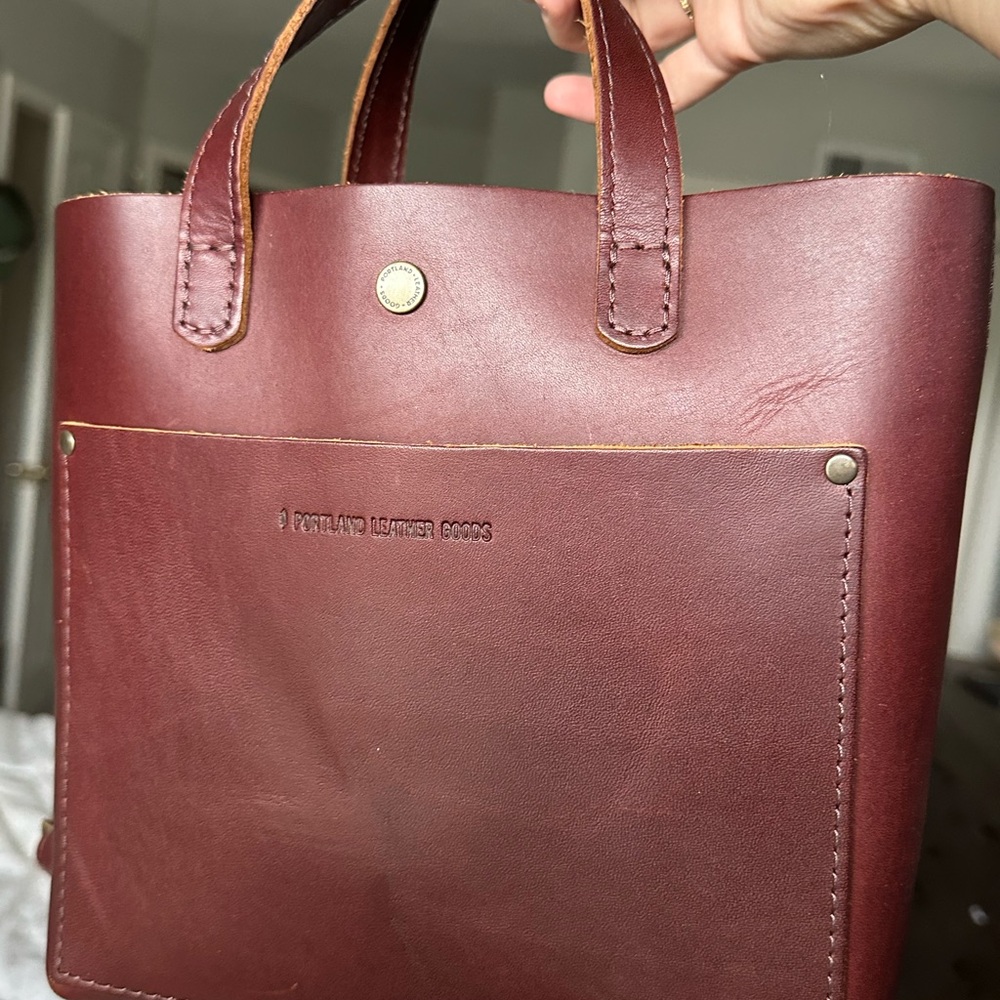 Portland Leather Goods Burgundy Tote